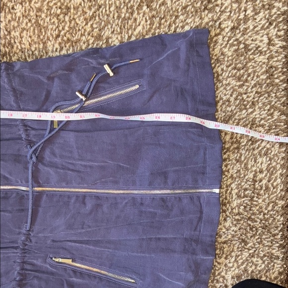 Kismet Utility Jacket Blue with Cinched Waist and Collared Neckline - Picture 14 of 15